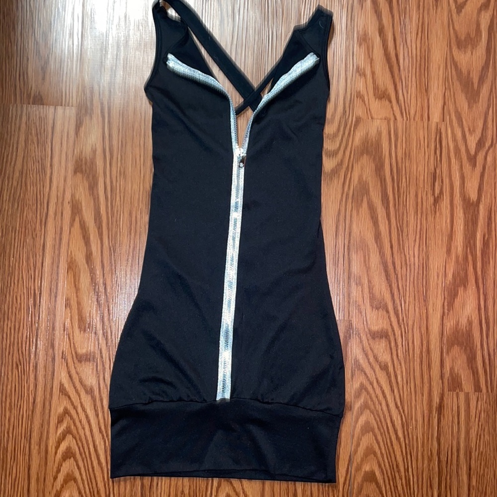 Black Zipped Dress S